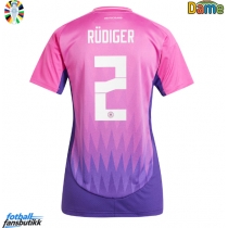 Tyskland Antonio Rudiger #2 Bortedrakt Dame EM 2024 Kortermet